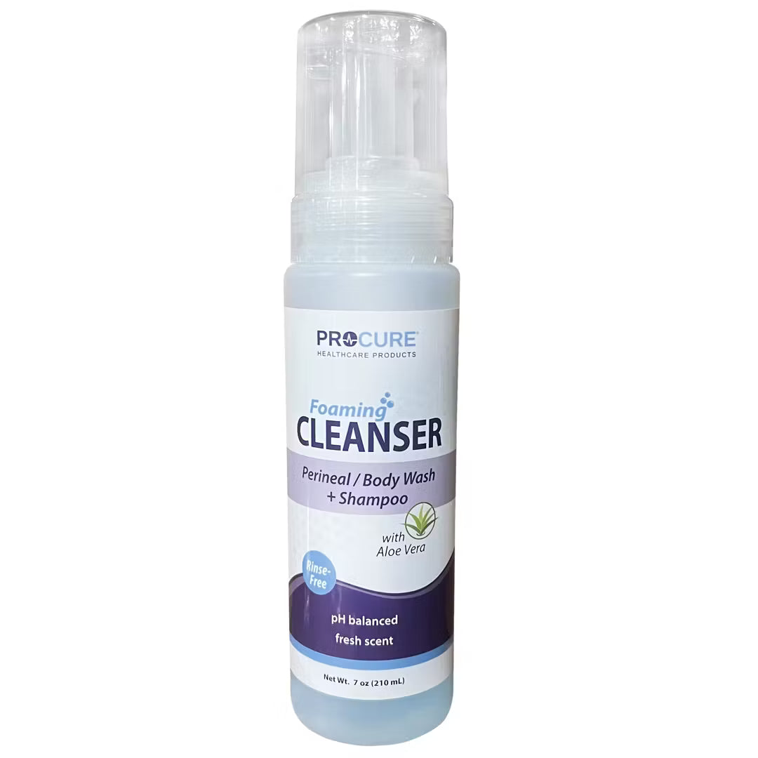 ProCure Rinse-Free Foaming Body Wash Shampoo & Peri-Cleanser 7.5oz - (12 ea/cs)