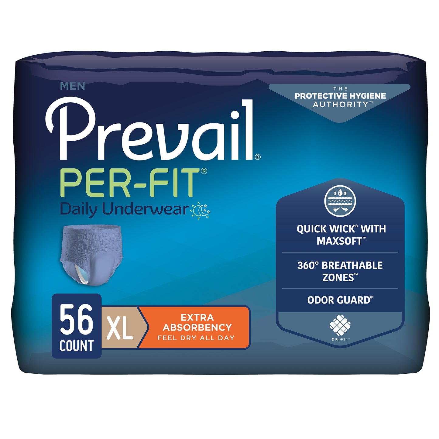 Prevail Per-Fit Underwear For Men X-Large (56ct)