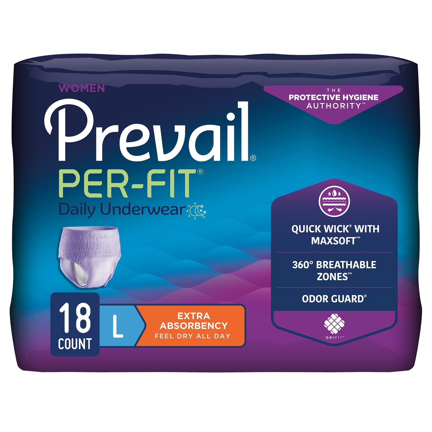 Prevail Per-Fit Underwear For Woman Large (72ct)