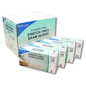 ProCure Gloves Vinyl PF Stretch S (1000ct)