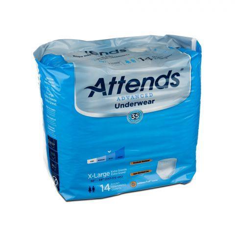Attends Underwear Ultimate Absorbency X-Large 58"- 68" - 14ea/pk 4pk/c