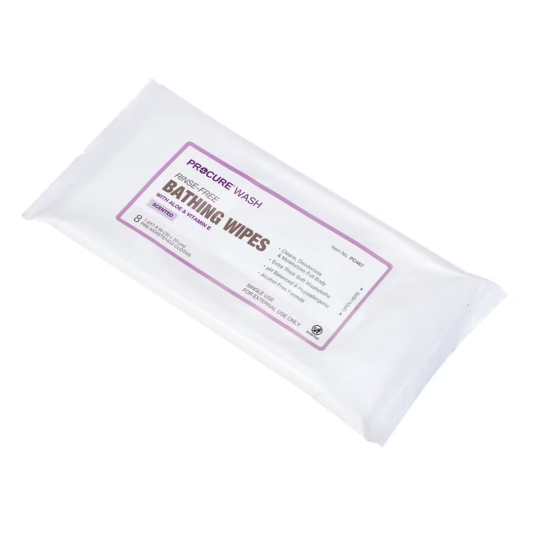 ProCure Bath Bathing System Bath Wipes 8ea/pk - 24pk/cs