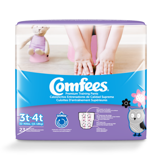 Comfees Girls Training Pants 3T-4T, 138ct