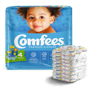 Comfees Baby Diaper Jumbo Size 4, 124ct