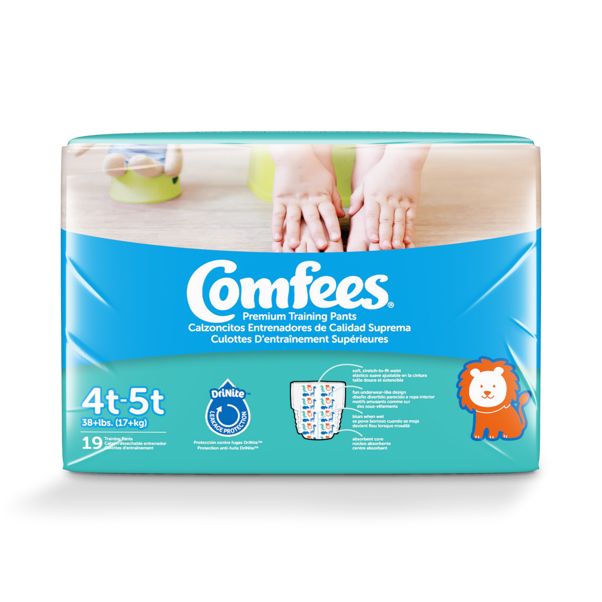 Comfees Boys Training Pants 4T-5T, 114ct