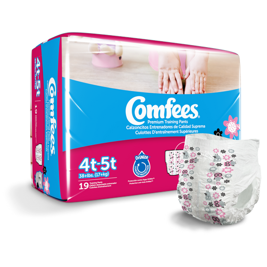 Comfees Girls Training Pants 4T-5T, 114ct