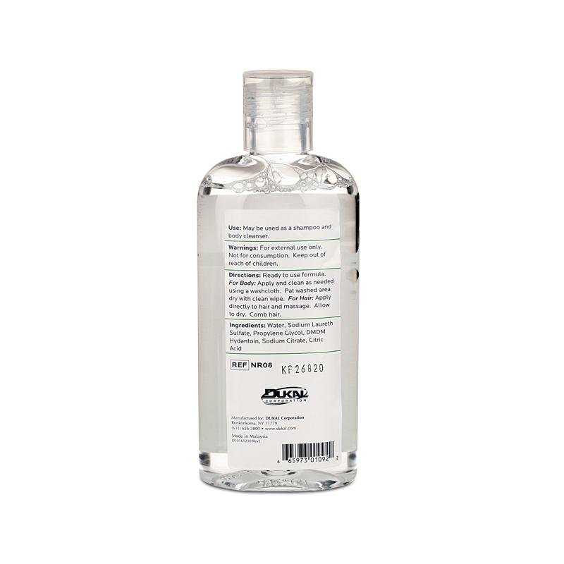 DawnMist Rinse Free Shampoo and Body Bath 8oz with Dispensing Cap 48ea/cs