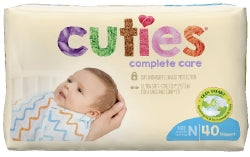 Cuties Baby Diaper Jumbo Size New Born, 168ct