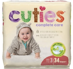 Cuties Baby Diaper Jumbo Size 3, 144ct