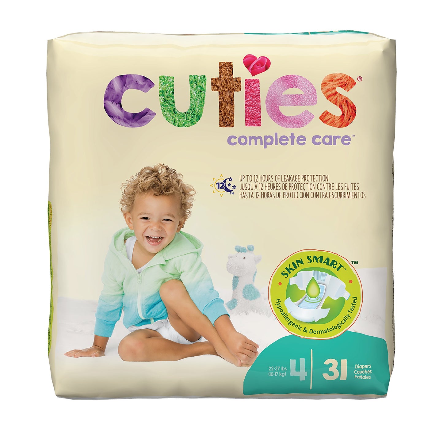 Cuties Baby Diaper Jumbo Size 4, 124ct