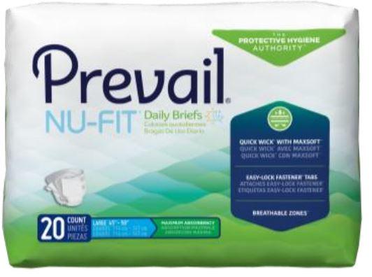 Prevail NuFit Briefs Large (80ct)