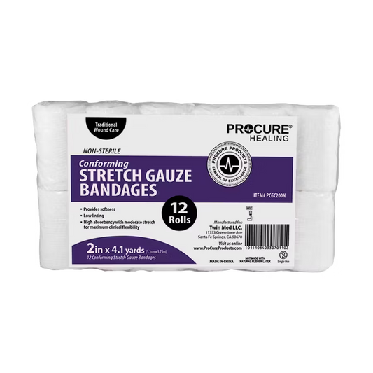 ProCure Gauze Conform Stretch Bandage Sterile 2"x4.1yd - 12ea/bx 8bx/cs