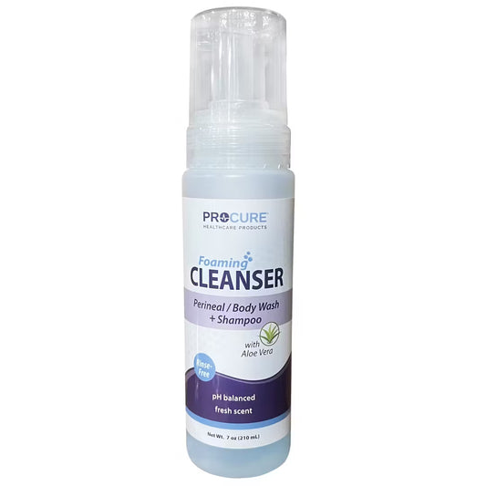 ProCure Rinse-Free Foaming Body Wash Shampoo & Peri-Cleanser 7.5oz - (12 ea/cs)