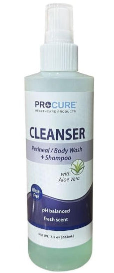 ProCure Rinse-Free Body Wash Shampoo & Peri-Cleanser 7.5oz - 48ea/cs