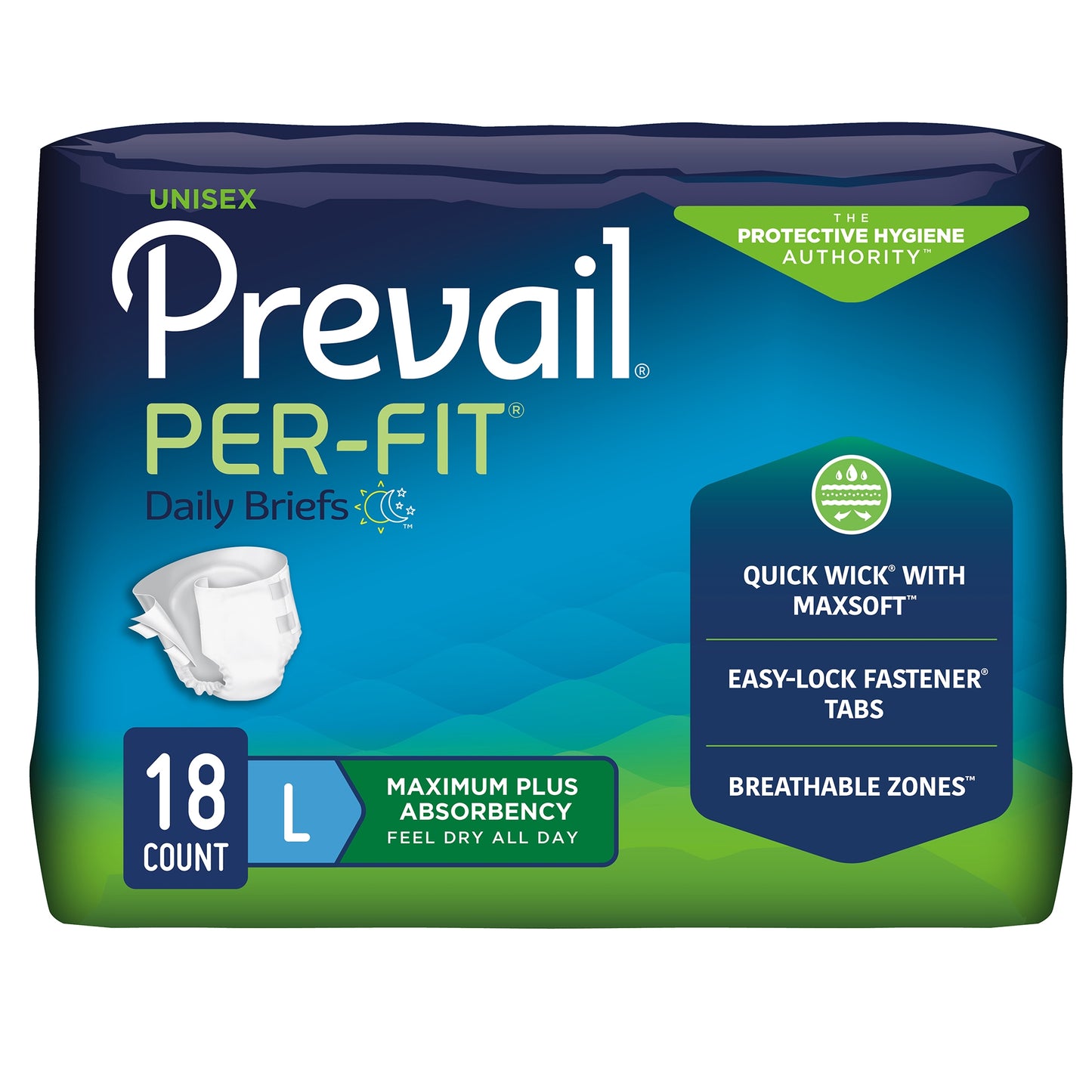 Prevail Per-Fit Extra Absorbency Daily Underwear Large (72ct)