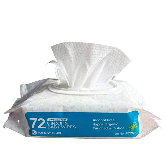 ProCure Baby Wipes, Unscented Soft Pack (12x72ct)