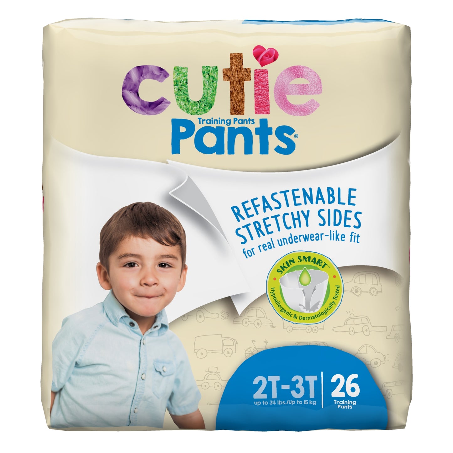 Cuties Training Pants 2t-3t Boys, 104ct