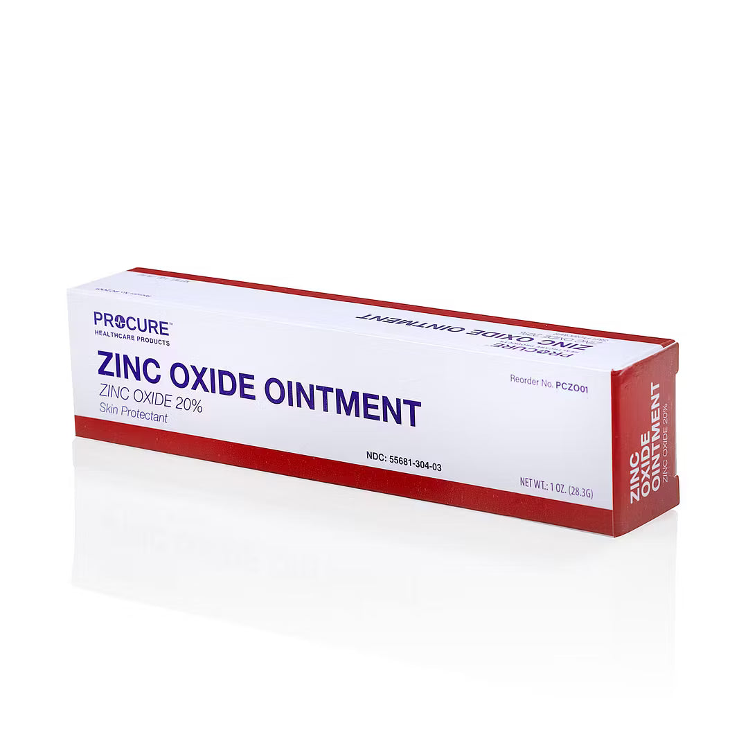 Procure Zinc Oxide 20% Skin Protectant Ointment, 2oz Tube, 72/Case