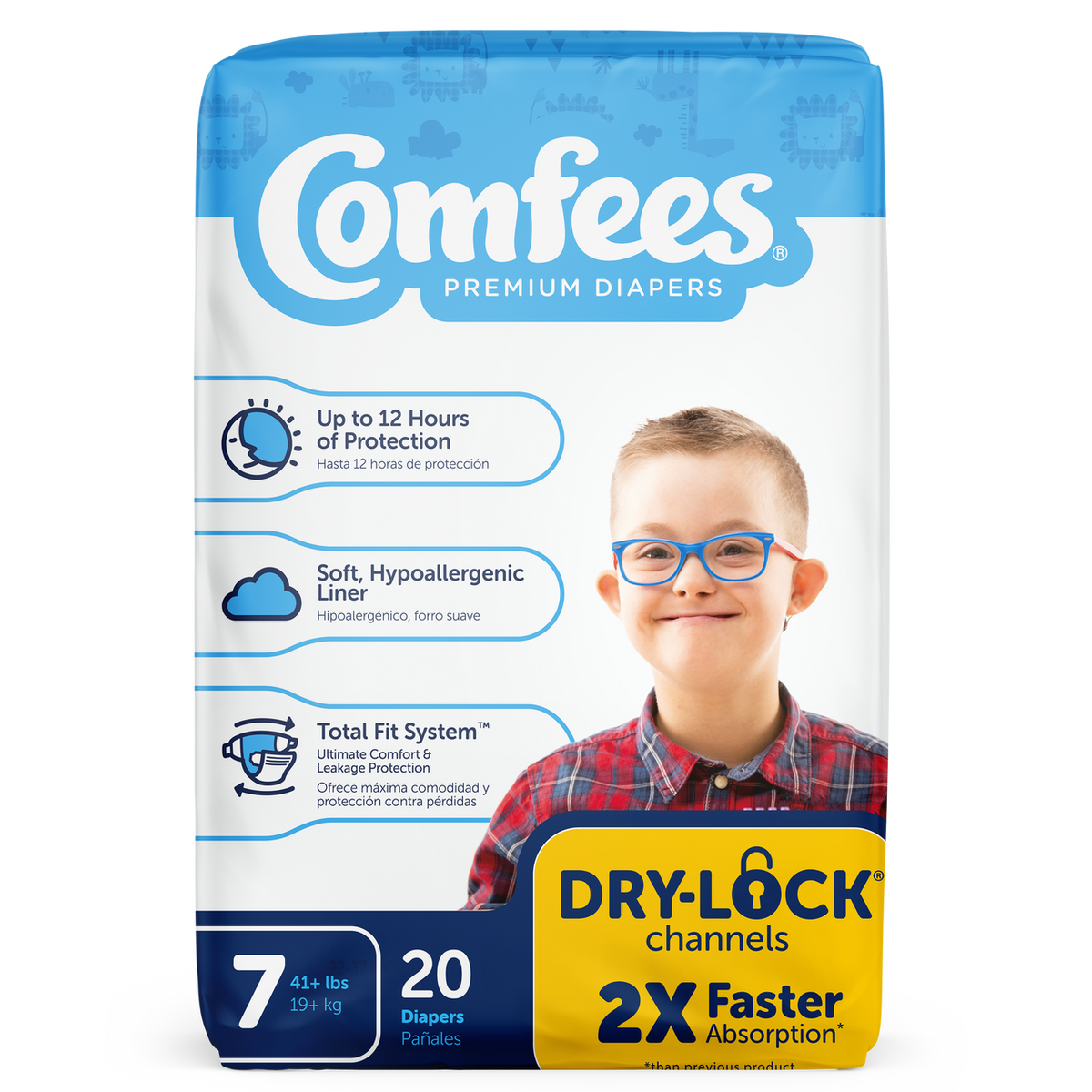 Comfees Baby Diaper Jumbo Size 7, 80ct