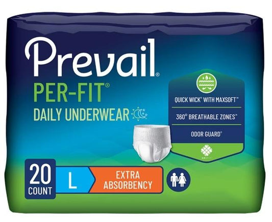 Prevail Per-Fit Extra Absorbency Daily Underwear Large (80ct)