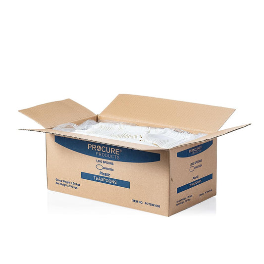 Plastic Teaspoons – White Disposable, (1000ct)